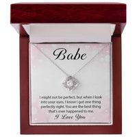 Babe Love Knot Necklace - I Might Not Be Perfect